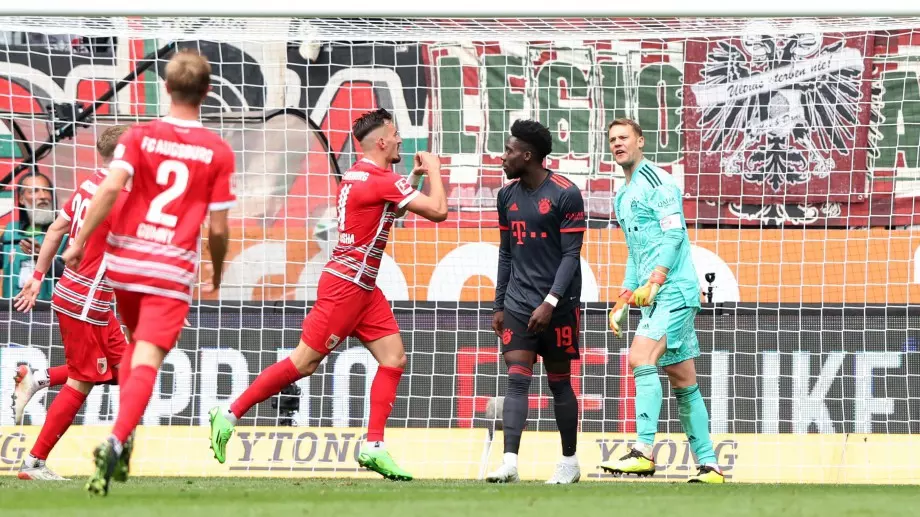 Аугсбург поднесе изненадата и сломи шампиона Байерн Мюнхен