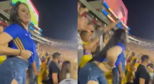 Футболна фенка не издържа и показа гърдите си в чест на палач на ЦСКА (ВИДЕО)