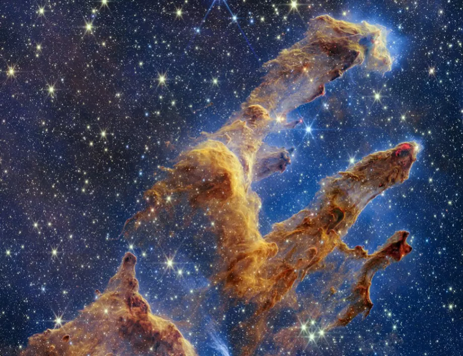 "Стълбовете на сътворението": НАСА разкри ново изображение на телескопа "Джеймс Уеб"