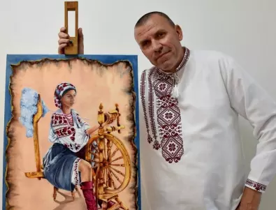 Сляп украински художник дарява всички приходи от картините си на украинската армия (СНИМКИ)