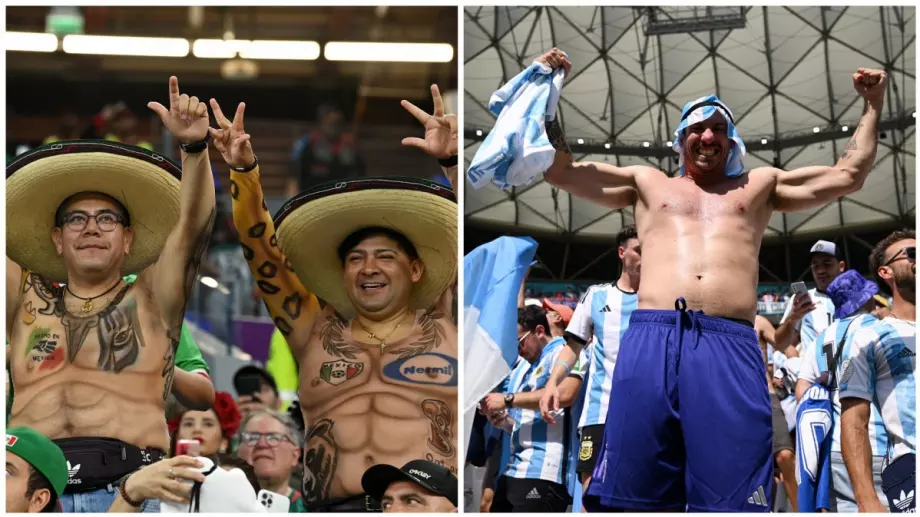 ВИДЕО: Фенове на Аржентина и Мексико се млатиха здраво в Катар