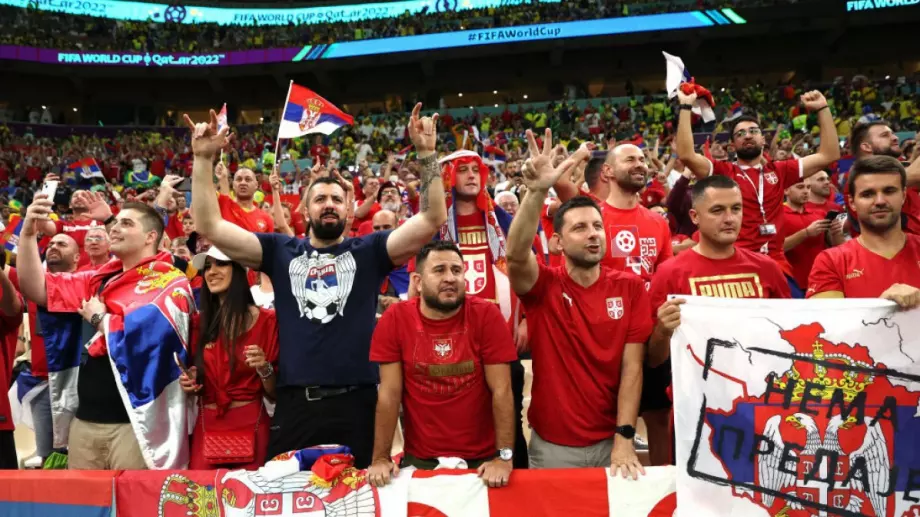 СНИМКА: Сърбия поиска Косово в Катар преди мача с Бразилия