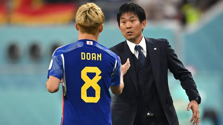 Треньорът на Япония коментира лаконично спорния втори гол във вратата на Испания