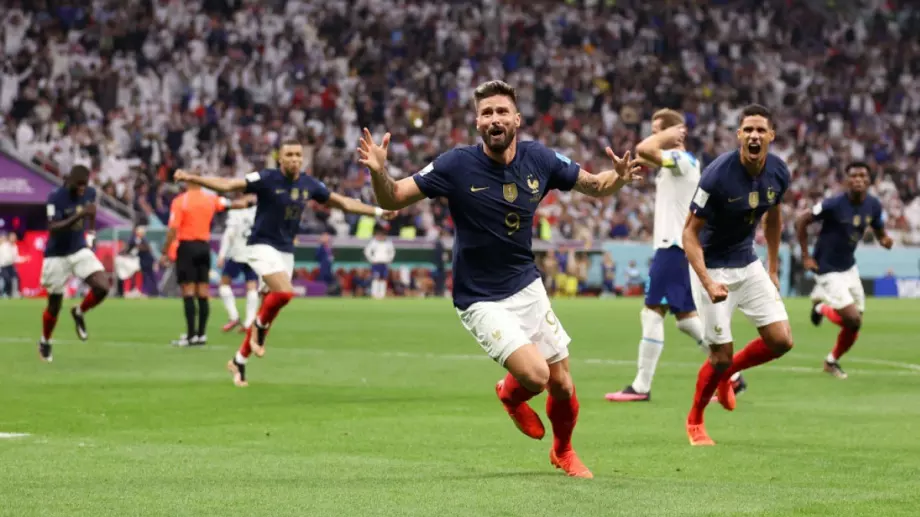Франция победи Англия за първи път на Световното първенство и си заслужи място на полуфиналите (ВИДЕО + ГАЛЕРИЯ)