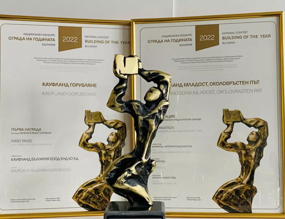 Зеленият хипермаркет Kaufland-Горубляне спечели „Сграда на годината“ 2022