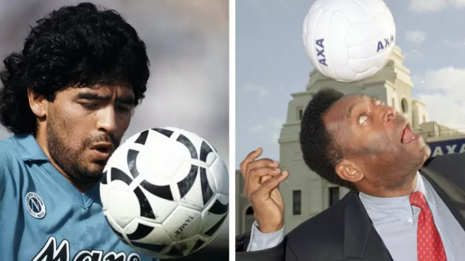 Една топка, две легенди: Моментът между Пеле и Марадона, който е способен да Ви разтопи сърцето (ВИДЕО)