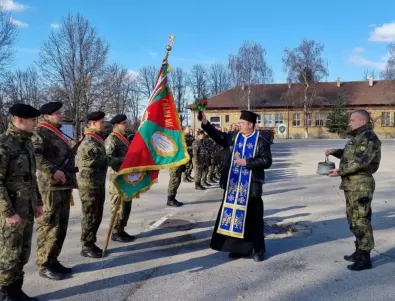 На Богоявление осветиха бойните знамена на батальон от с. Мусачево