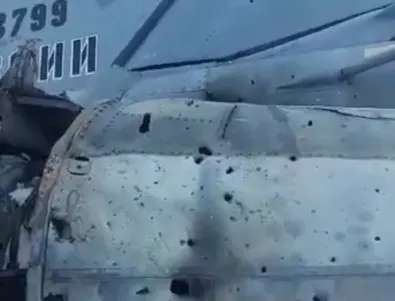 ВИДЕО: Сваленият самолет на Пригожин след обстрела. КАДРИ от битката за Соледар