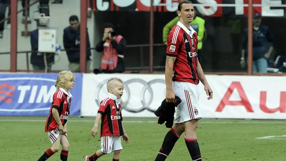 ВИДЕО: Златан Ибрахимович игра за Милан в един отбор с 16-годишния си син