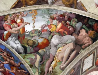 Открита е неизвестна скица на Микеланджело за Сикстинската капела