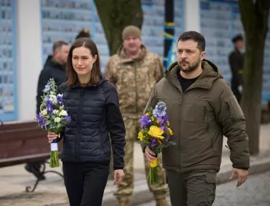 Хиляди почетоха убит при Бахмут украинец, Зеленски и Санна Марин поднесоха цветя (ВИДЕО)