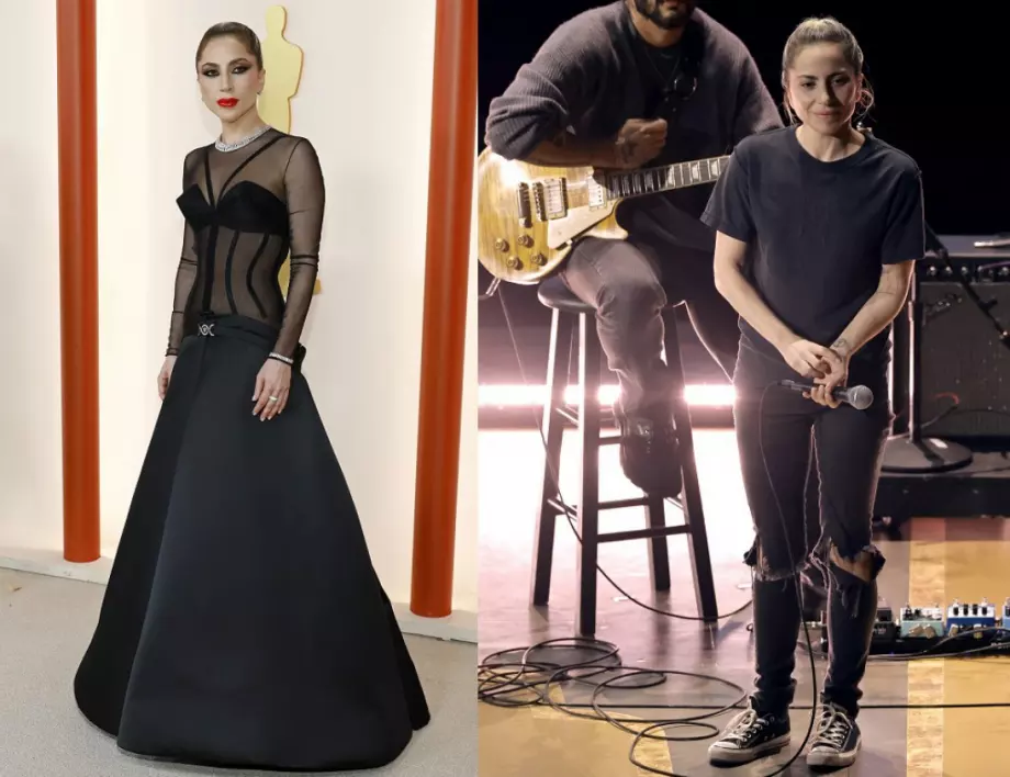 Трансформацията на Лейди Гага на "Оскар"-ите: От фатална жена до обикновено момиче (СНИМКИ+ВИДЕО)