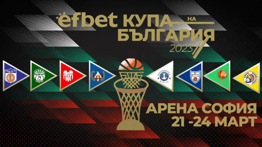 Купата на България по баскетбол започва - 8 отбора ще мерят сили в "Арена София"