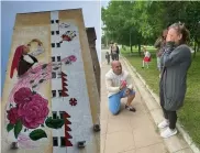 Казанлъчанин изрисува приятелката си на фасада на блок и предложи брак пред нея (СНИМКИ)