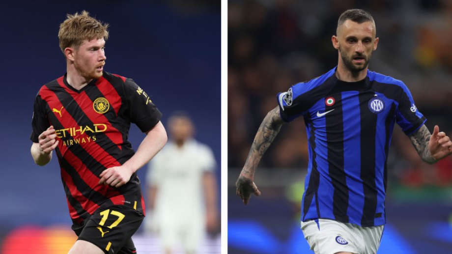 Де Бройне vs Брозович: Дуелът, който е способен да реши финала между Сити и Интер