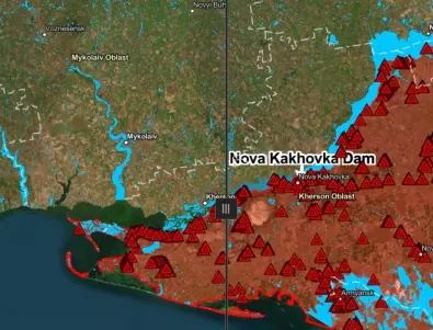 ISW пусна интерактивна КАРТА на наводненията в Херсонска област