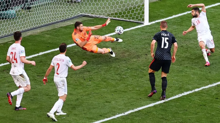 Последният мач Хърватия - Испания: Най-комичният гол на Евро 2020, обрат, продължения и 8 попадения (ВИДЕО)