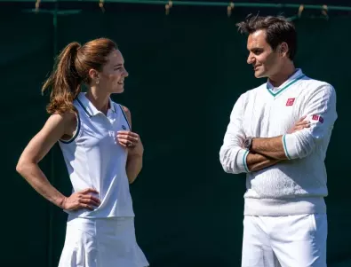 Кейт Мидълтън vs. Роджър Федерер: Необичаен тенис сблъсък на Уимбълдън (ВИДЕО+СНИМКИ)