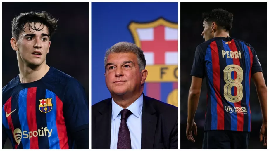 Педри, Гави и още: Лапорта разкри 8 играчи на Барселона, получили предложения да напуснат