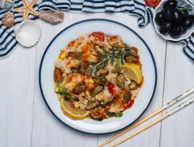 Морски дарове с ориз: Перфектна вечеря