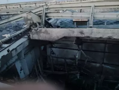Украински източник: Кримският мост е бил атакуван с дронове, ето какви са щетите (ВИДЕО)