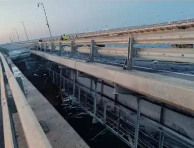 Появиха се първите спътникови СНИМКИ на Кримския мост след удара
