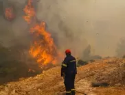 Пожарът близо до гръцката граница още бушува, над 150 души гасят