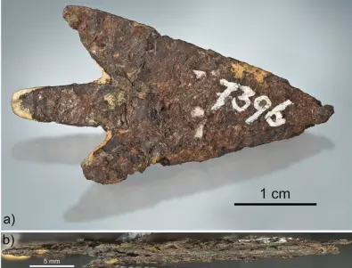 Древен накрайник на стрела от метеоритно желязо е открит в Швейцария
