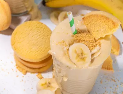 Бананов шейк със сладолед