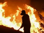 Голям пожар край Атанасовското езеро в Бургас
