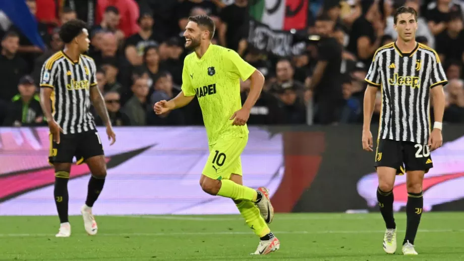 В мач с 6 гола: Сасуоло нанесе първа загуба на Ювентус през сезон 2023/24 в Серия А (ВИДЕО)