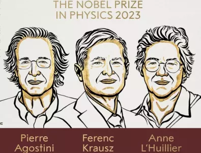 Трима учени получиха Нобеловата награда за физика за 2023 година