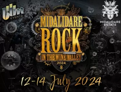 Midalidare Rock in the Wine Valley ще се проведе на 12, 13 и 14 юли 2024 г.