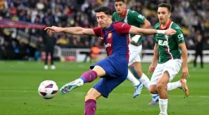 Барселона си поигра с огъня, но Роберт Левандовски се отпуши и го потуши (ВИДЕО)