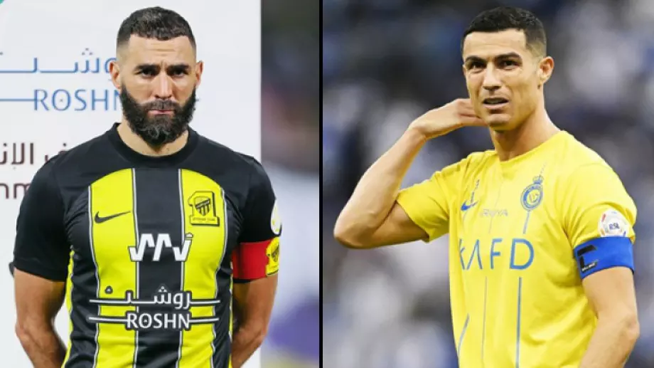 Кристиано Роналдо срещу Карим Бензема: Къде да гледаме двубоя Ал Итихад - Ал Насър?