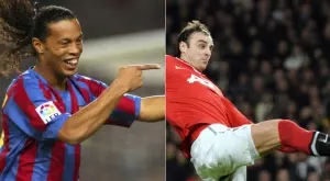 Магия х 2: Най-добрият пас на Бербатов срещу най-великия на Роналдиньо (ВИДЕО)