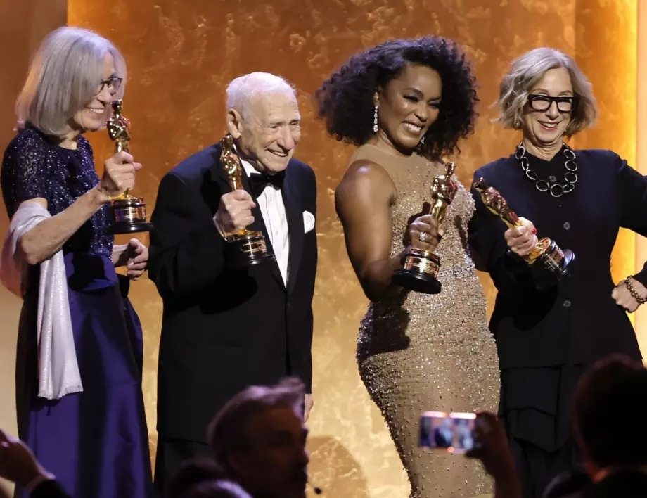 Заслужено признание: Анджела Басет и Мел Брукс получиха почетни награди "Оскар"