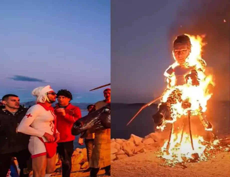 В Хърватия изгориха кукла с образа на Вучич: Сърбия с протестна нота (ВИДЕО)