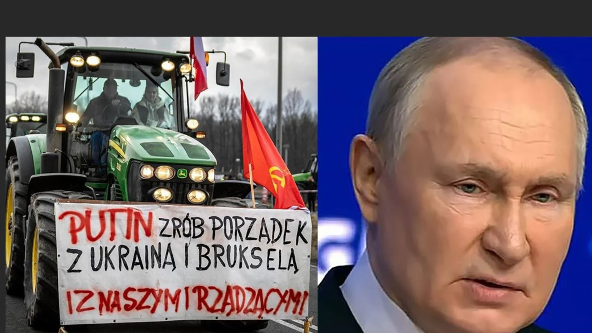 "Путин, сложи ред": Полски фермер със скандален плакат вбеси Варшава (СНИМКА)