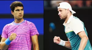 Тенис в Маями НА ЖИВО: Григор Димитров - Карлос Алкарас, двубоят преди Гришо се закучи, рецитал за Азаренка във втория сет