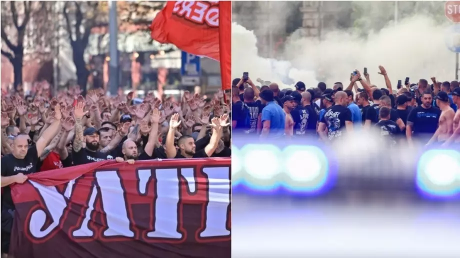 На косъм от трагедия: Полицията предотвратила невиждано меле между фенове на ЦСКА и Левски