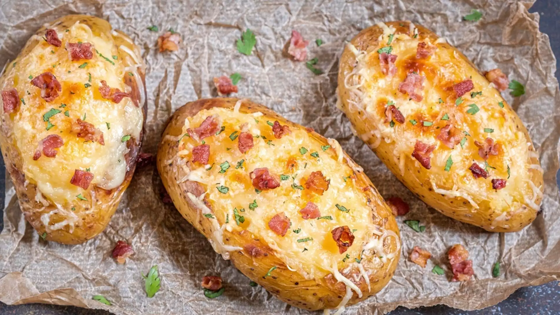 Пълнени картофи с кашкавал, шунка и още нещо: Вкусна рецепта