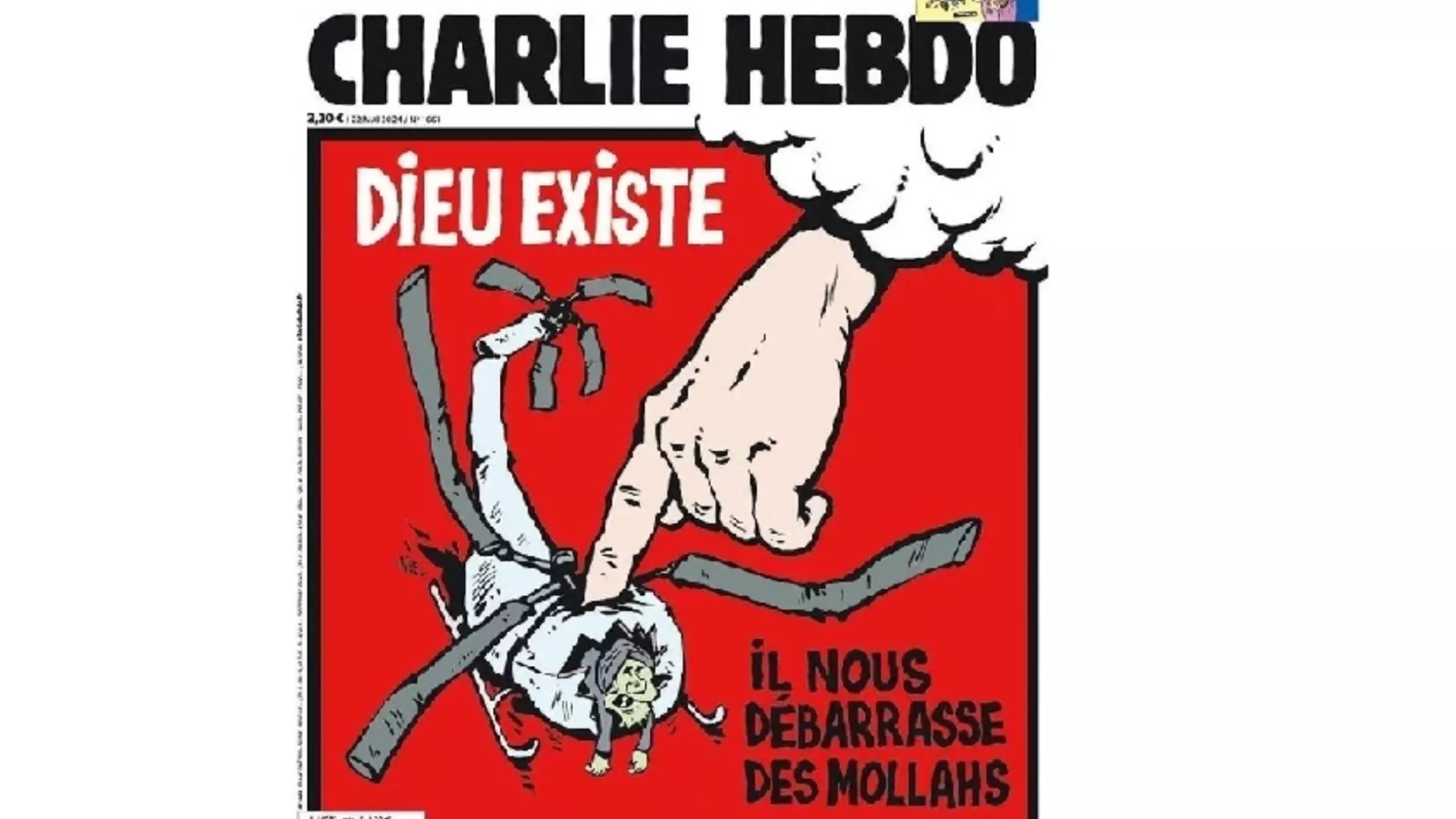 "Шарли Ебдо" заби унизителен пирон в ковчега на Раиси с карикатура в десятката (СНИМКА)