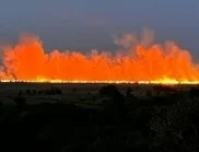 Гигантски пожар след експлозия на газопровод в Русия (ВИДЕА)