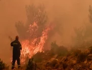Пожар в Гърция поглъща домове и доведе до евакуация (ВИДЕО)