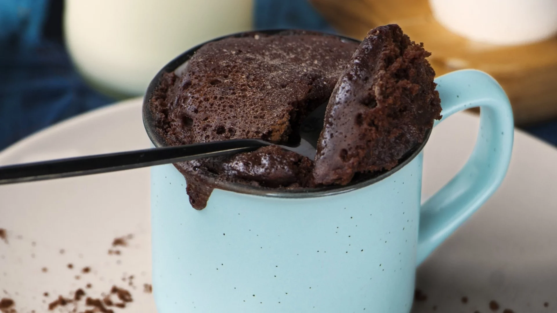 Постен КЕКС какао в чаша: Бърза рецепта