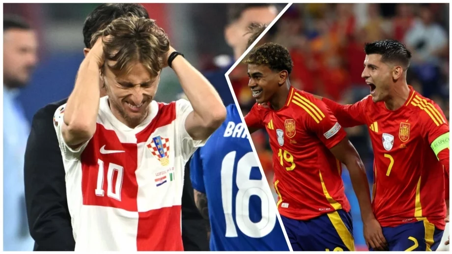 Лука Модрич и Хърватия са болезнено губещите, Италия и Испания продължават на Европейското по футбол 2024 (ВИДЕО)