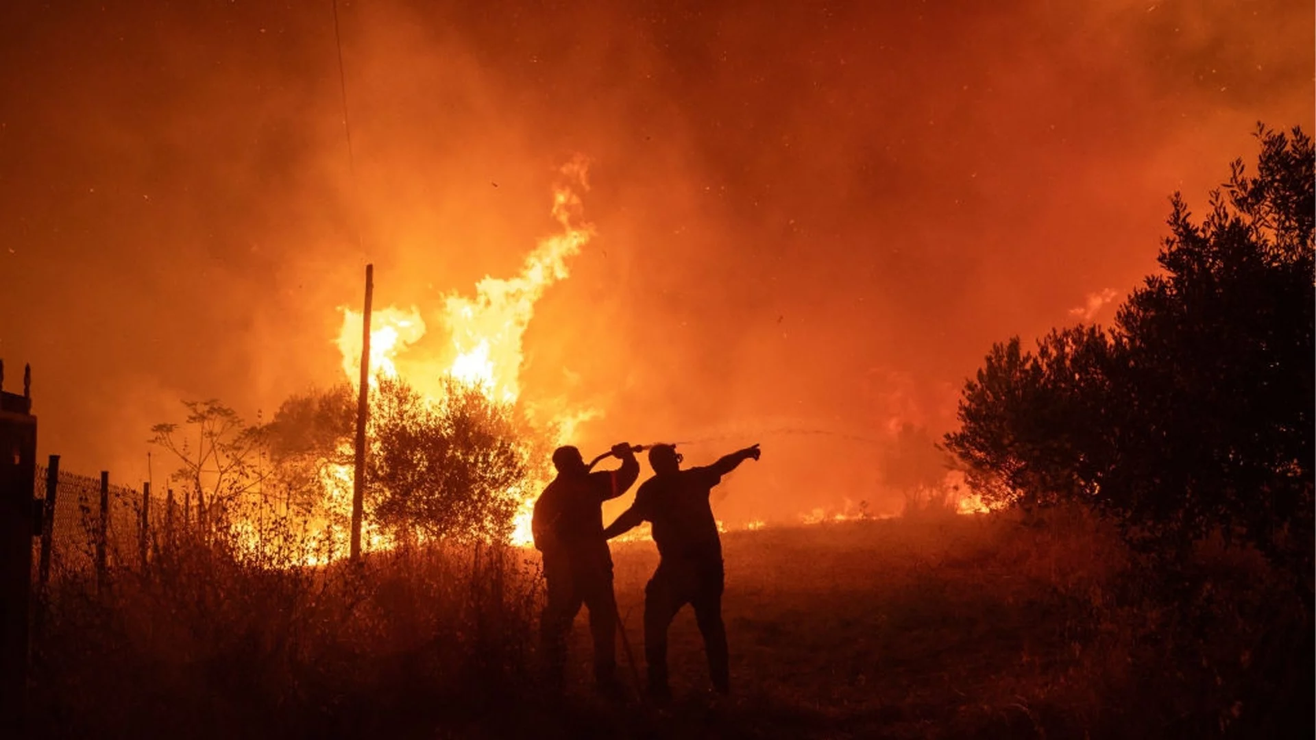 Навлизането на пожара от Гърция в България беше спряно на граничната бразда  