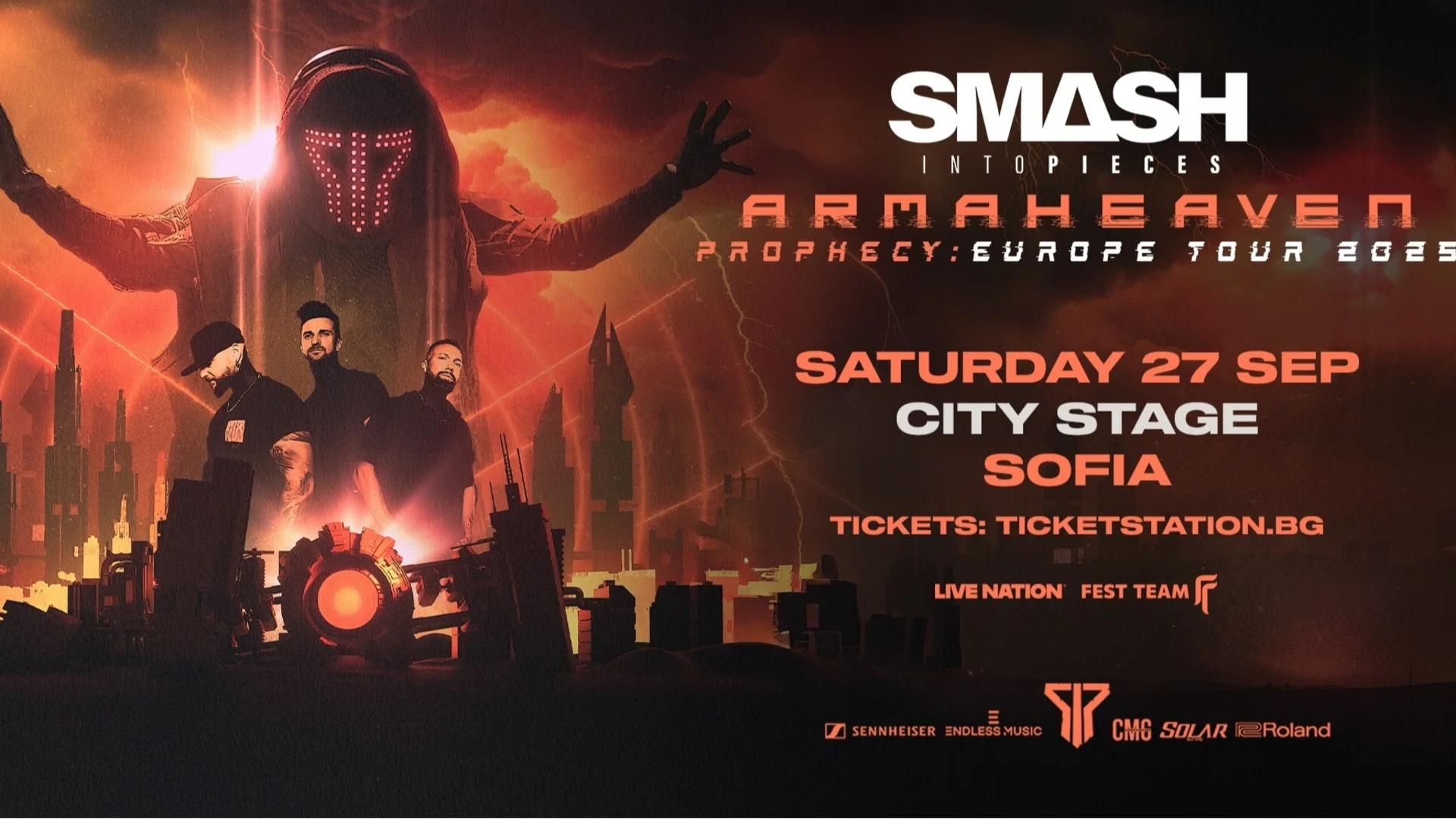 Първи концерт на Smash Into Pieces в България през септември