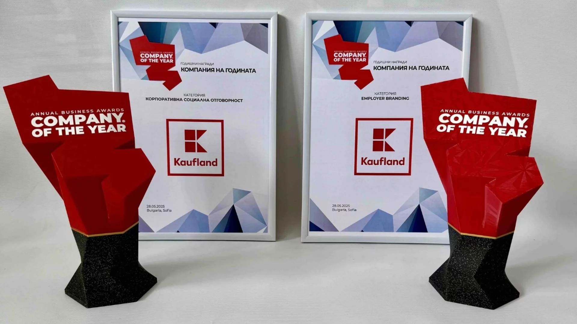 Kaufland България с две отличия в конкурса „Компания на годината“ 2025